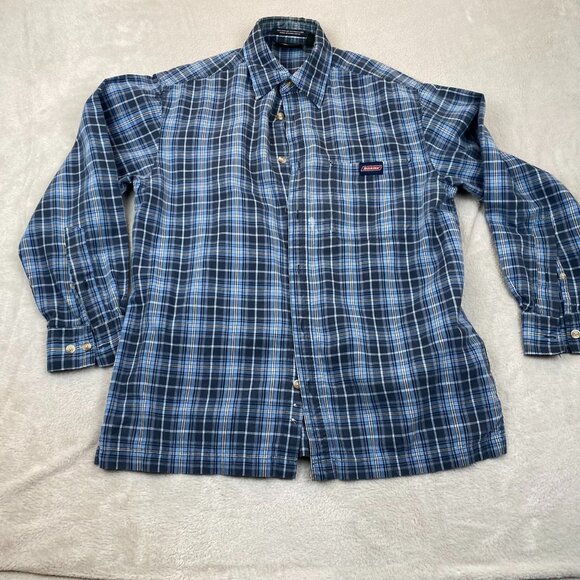 Genuine Dickies Mens Plaid Button-Up Shirt Size M Long Sleeve Cotton/Polyester B - Picture 7 of 7